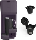 Single Serve Coffee Maker, K Cup & Coffee Ground Compatible with Removable, Adju