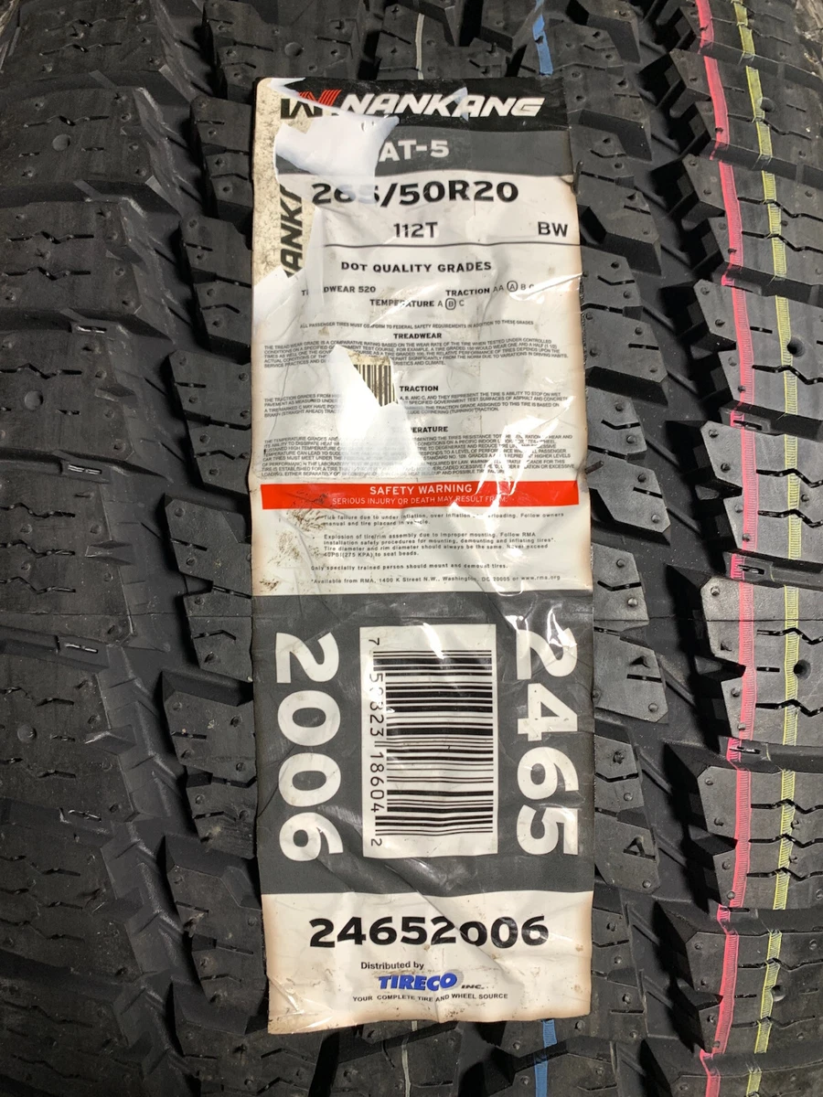 1 New 265 50 20 Nankang Conqueror A/T-5 Tire