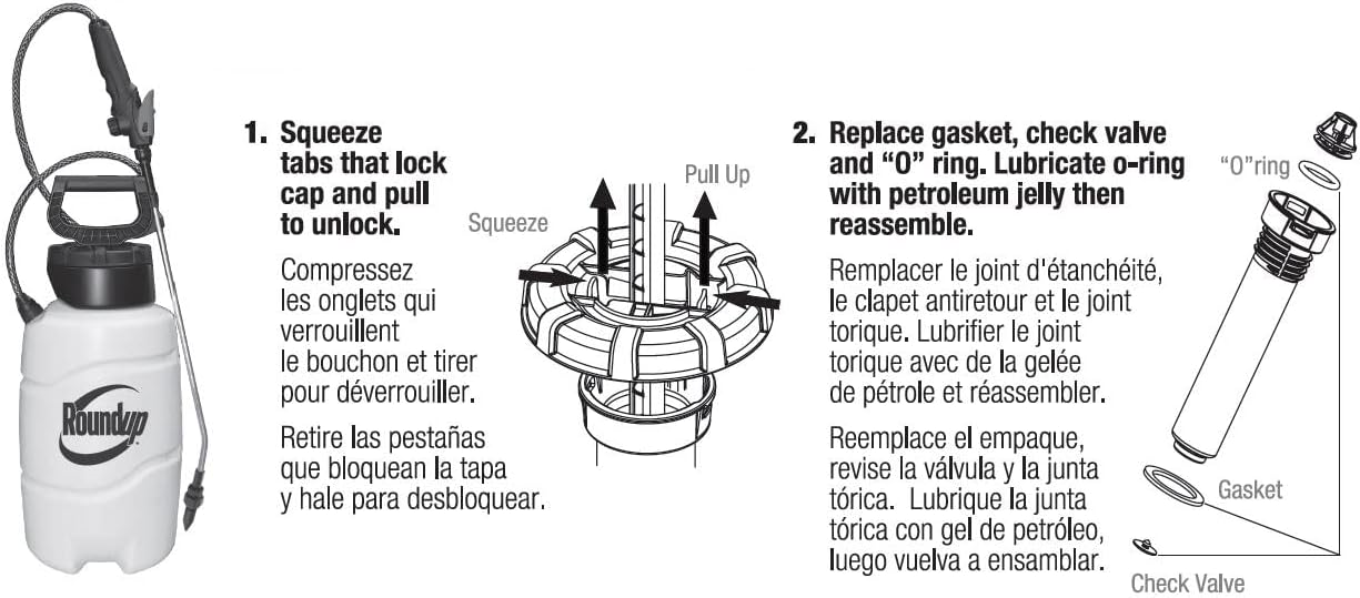 Roundup 181538 Lawn and Garden Sprayer Repair Kit with ORings, Gaskets