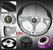 For 01-05 Honda Civic 6 Bolt Mount Steering Wheel Quick Release Jdm Hub Adapter