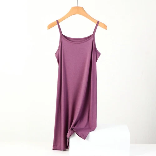 Women's Camisole Cotton Summer Under Dress Petticoat Underskirt Chemise Nightie - Picture 7 of 36
