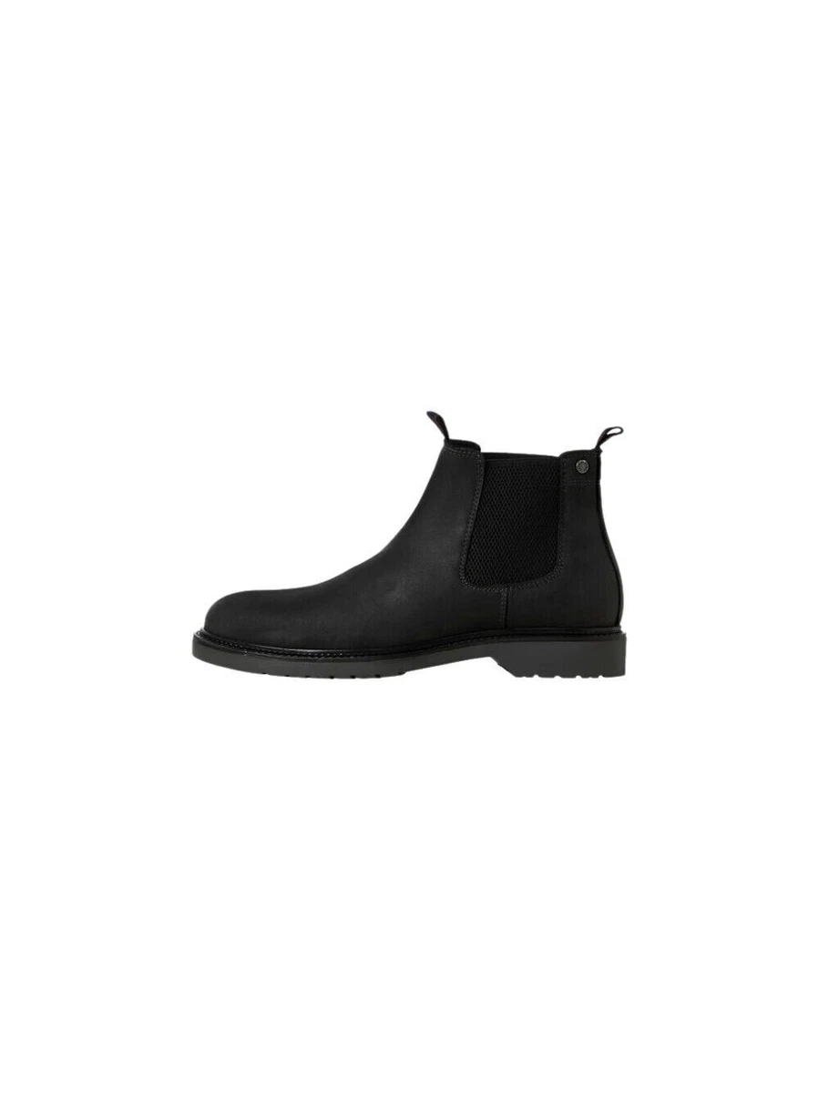 Botas Jack&Jones de Hombre, de Piel, Color Negro, Código 12140924