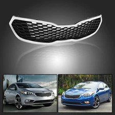 Chrome Front Bumper Upper Grill Grille Assembly For 2014-2016 Kia Forte Forte5