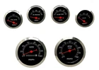 6 Gauge Set Mechanical Speedometer Hot Rod Street Rod Universal Black