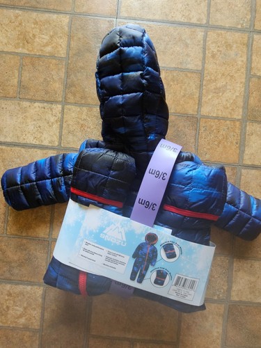 Snozu infant boys full zip 1 piece snowsuit 3/6 months new - Picture 5 of 5