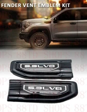 5.3L V8 Fender Vent Emblem Kit Fit 2019-2024 GMC Sierra GM Fender 85160715