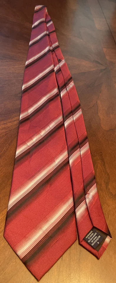 Van Heusen красный черный серый ручной работы 100% шелк мужской галстук сделано в Китае - Изображение 3 из 4