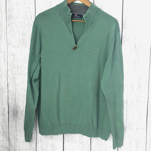 VINEYARD VINES Green Sweater 1/4 