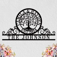 Personalized Metal Name Sign, Thoughtful Present for Newlyweds,Custom Name Sign