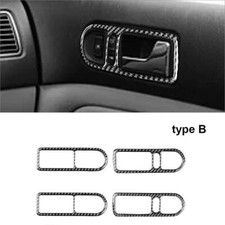 Cubierta de manija de puerta interior de fibra de carbono 4 piezas para Volkswagen Golf IV tipo B