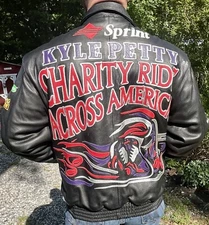Kyle Petty Charity Ride Jeff Hamilton Leather Jacket 2001 Limited Edition Medium