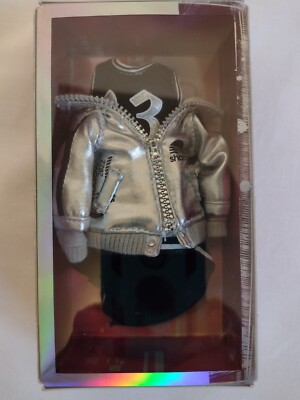 Shadow High Doll Outfit Nicole Steel Jersey Shirt Black 13 Silver Jacket NEW