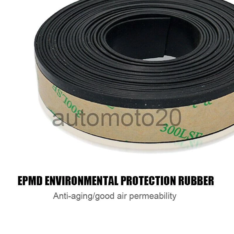 Tira de sellado de goma universal para moldura de borde de ventana lateral delantera trasera de coche 4M Foto 4 de 4
