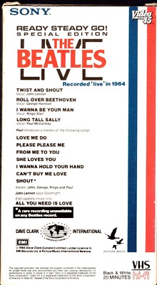 The Beatles LIVE - VHS VCR 1985 EMI Rare cannot be found on DVD