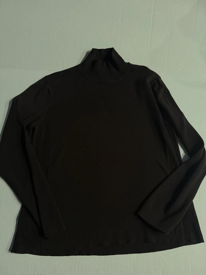 Suéter vintage 2 peças David Brooks XL marrom 2 bolsos frontais zíper completo Rn 65426 - Imagem 3 de 4