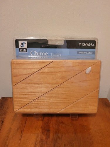 Style Selections Wired Doorbell Chime Wood 130454 Brand New in Sealed Package - Picture 2 of 4
