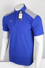 Under Armour Men's Golf Polo Colorblock Short Sleeve Heatgear Blue 400 1294557