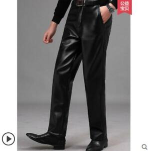 straight leg leather pants