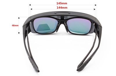 Black Wraparound Shield Sport Sunglasses W/ Non-Polarized Rainbow Lens - Foto 13