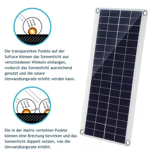 Panel Solar 20W 12V Módulo Solar 40A Cargador USB Kit Para Caravana Camping Barco - Imagen 4 de 10