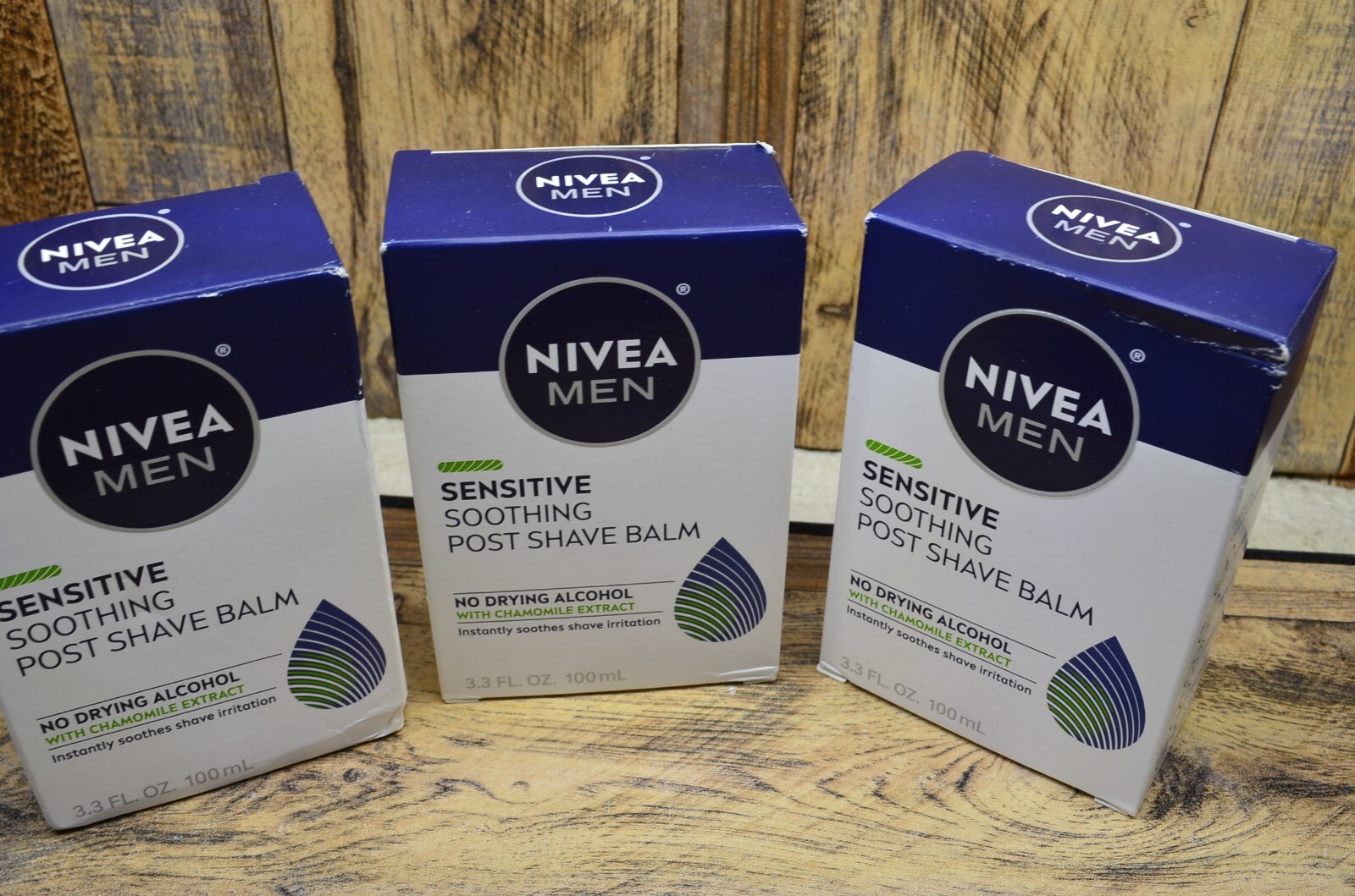 Nivea Men Sensitive Post Shave Balm Soothes & Moisturizes Skin 3.3 Fl Oz (3pcs)