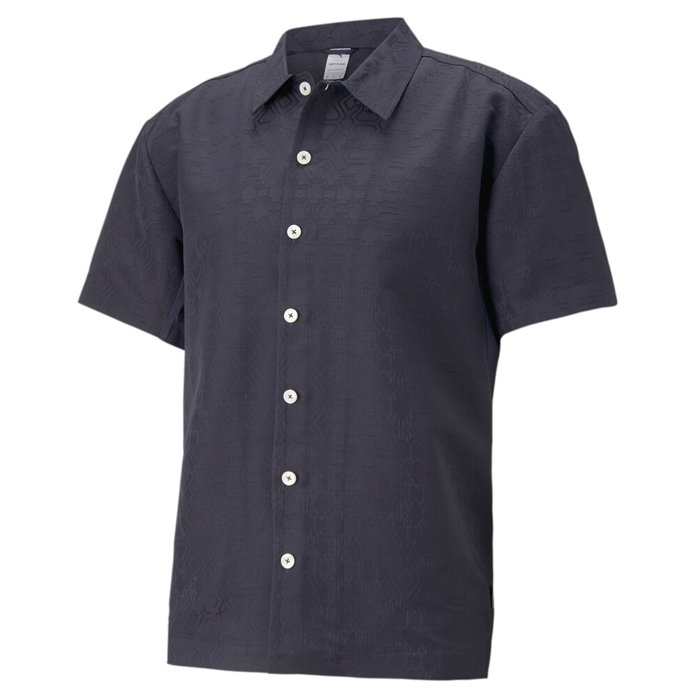 Puma Dapper Dan X Рубашка на пуговицах с коротким рукавом, мужские повседневные топы размера S 539805