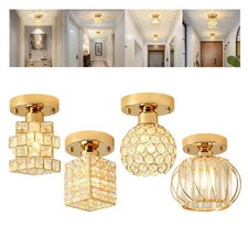 Crystal Ceiling Light Close to Ceiling Lighting Fixture for Dining Room