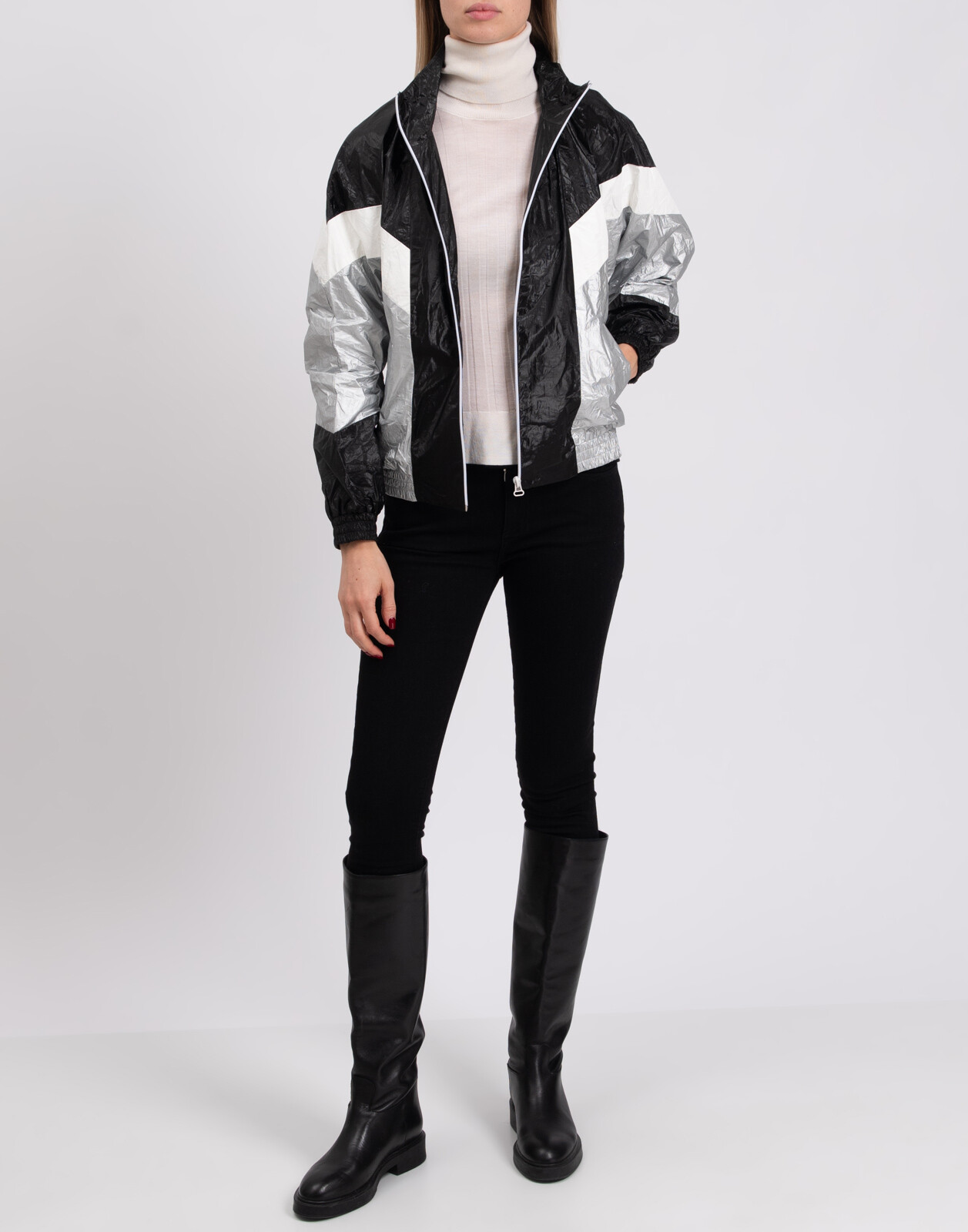 ALTRA Giacca tessuto techno TWENTY MONTREAL taglia XS blocco colore collo imbuto