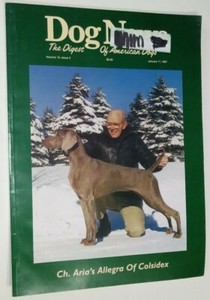 Dog News Illustrated Magazine Weimaraner Cover +Articles Jan. 1997