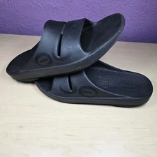 OOFOS OOahh Black Men’s Size 13 EU 46 Sport Recovery Slide Sandals Athletic Foam
