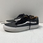 Vans Old Skool Black Leather White Stripe Skate Shoes Men's 6.5 Women's 8 — photo 1