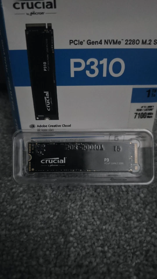 Crucial P310 1TB SSD M.2 2280 NVMe PCIe Gen4, Up to 7,100MB/s, Laptop & Desktop - Image 4 of 4