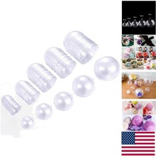 25 Clear Plastic Fillable Ornaments - Ideal for Weddings and Christmas Crafts
