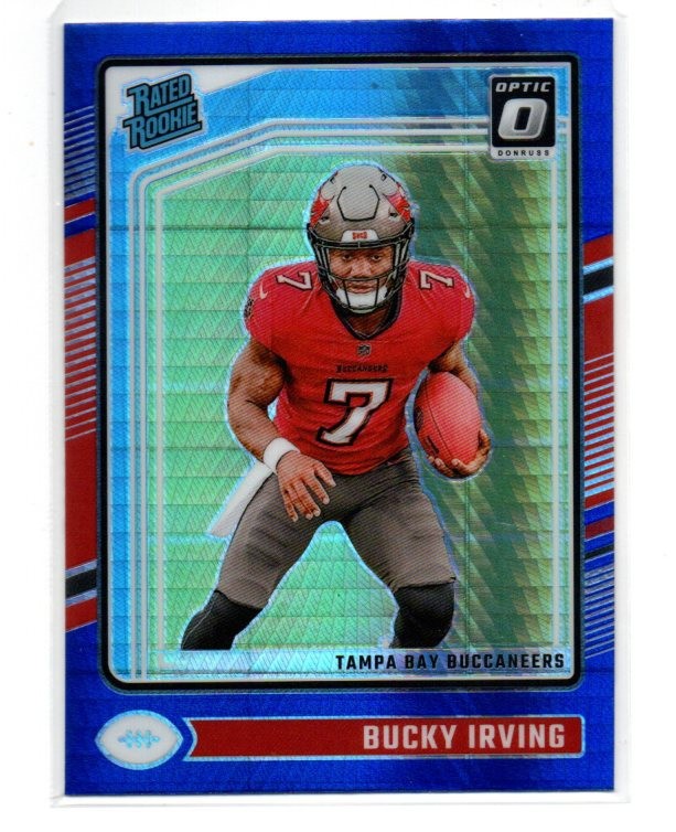 2024 Panini Donruss Optic Rated Rookie Bucky Irving #216 Blue Hyper Prizm