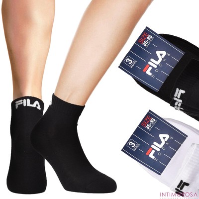 Unisex Fila F9803 Short Socks Cotton 3 Pairs