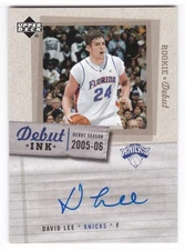 2005-06 Upper Deck Rookie Debut David Lee Auto #DI-DL Debut Ink Autograph Gators