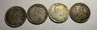 Lot of (4) Canadian Silver Dimes, Circulated, 1907, 1912, 1917, 1920
