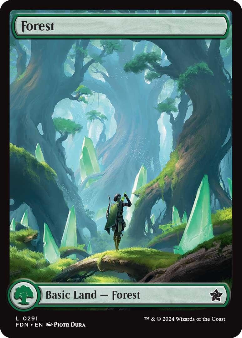 Forest (0291) #291 *Foil* (NM) Foundations (FDN) MTG
