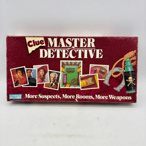 VINTAGE Clue Master Detective COMPLETE Parker Brothers 1988 Classic Detective
