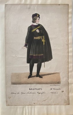 GRAVUR VON SCHAUSPIELERN '' SALVIATI Herr THENARD IN DER SIZILIANISCHEN VEPERN ''