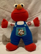 1997 Jim Henson Talking Elmo w/ Bibs Plush Doll Only No Puppy 11" Sesame Street