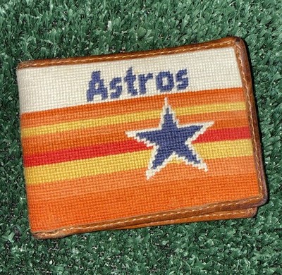 Smathers & Branson Houston Astros Cooperstown Needlepoint Wallet EUC