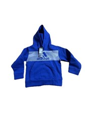 ADIDAS NWT Event Hoodie Hooded Shirt Top Logo Blue BOYS Toddler Size 4T