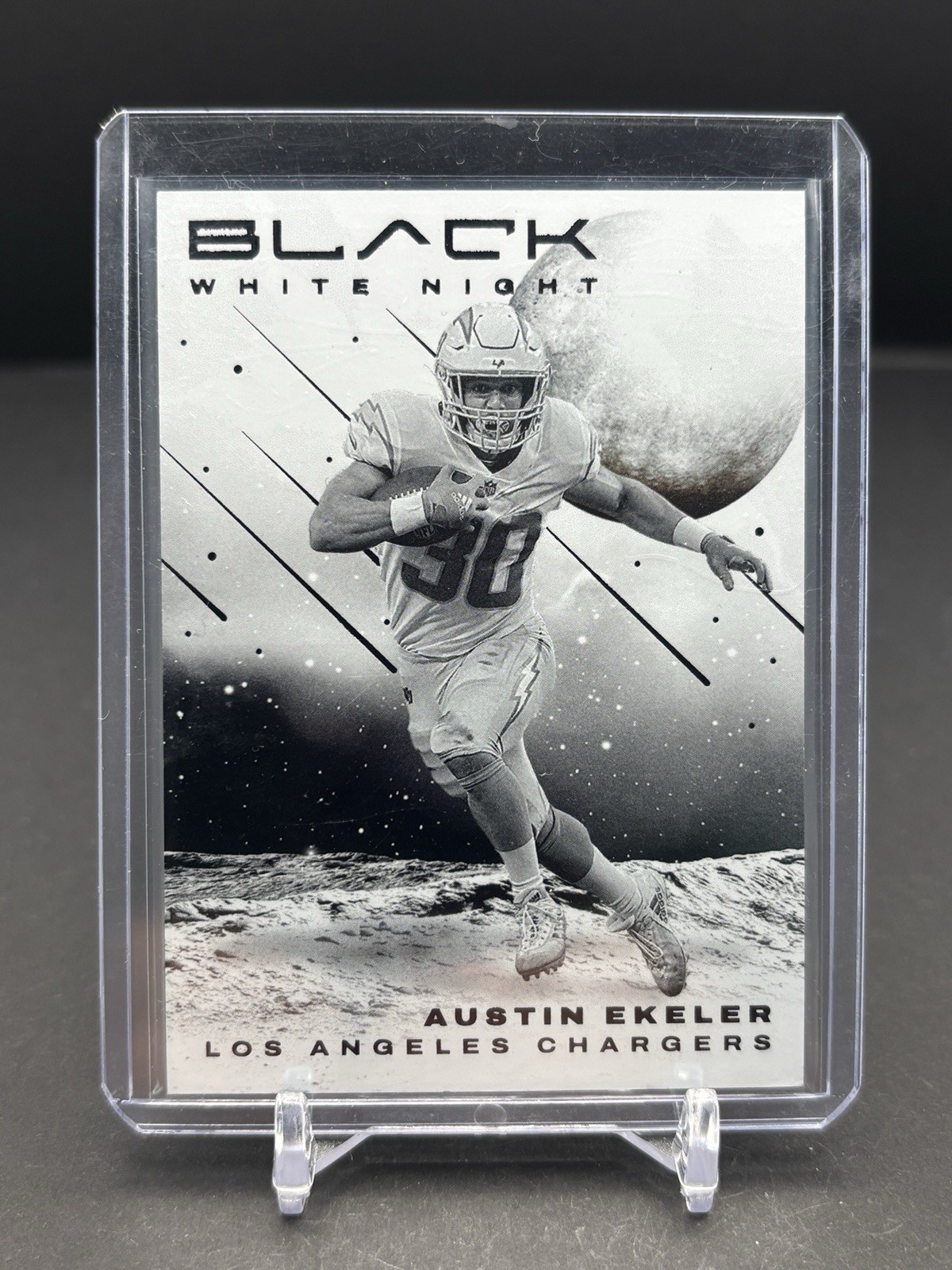 2023 Panini Black White Night Austin Ekeler SSP Case Hit #WN-18 Chargers
