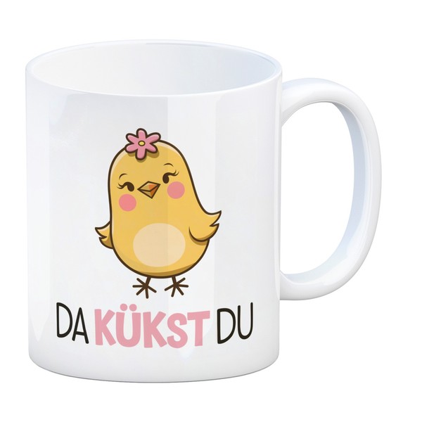 Niedliches Gelbes KüKen - DA KÜKst DU Kaffeebecher-image