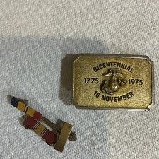Vintage United States Marine Corps 200yr Anniversary Belt Buckle