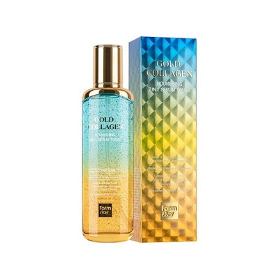 Farmstay Gold Collagen Nourishing 2 in 1 Serum Toner 130ml/4,39 fl oz