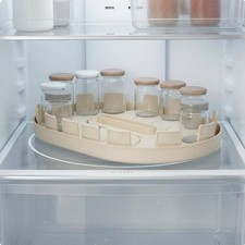 Pull-out Turntable Organizer Easy to Clean Rotating Refrigerator Tray for Pantry