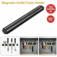 Wall Mounted Magnetic Knife Holder Kitchen Utensils Rack Storage Strip Mount Bar