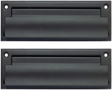 QCAA Solid Brass Mail Slot, with Solid Brass Interior Frame, 8-7/8''X2-7/8"